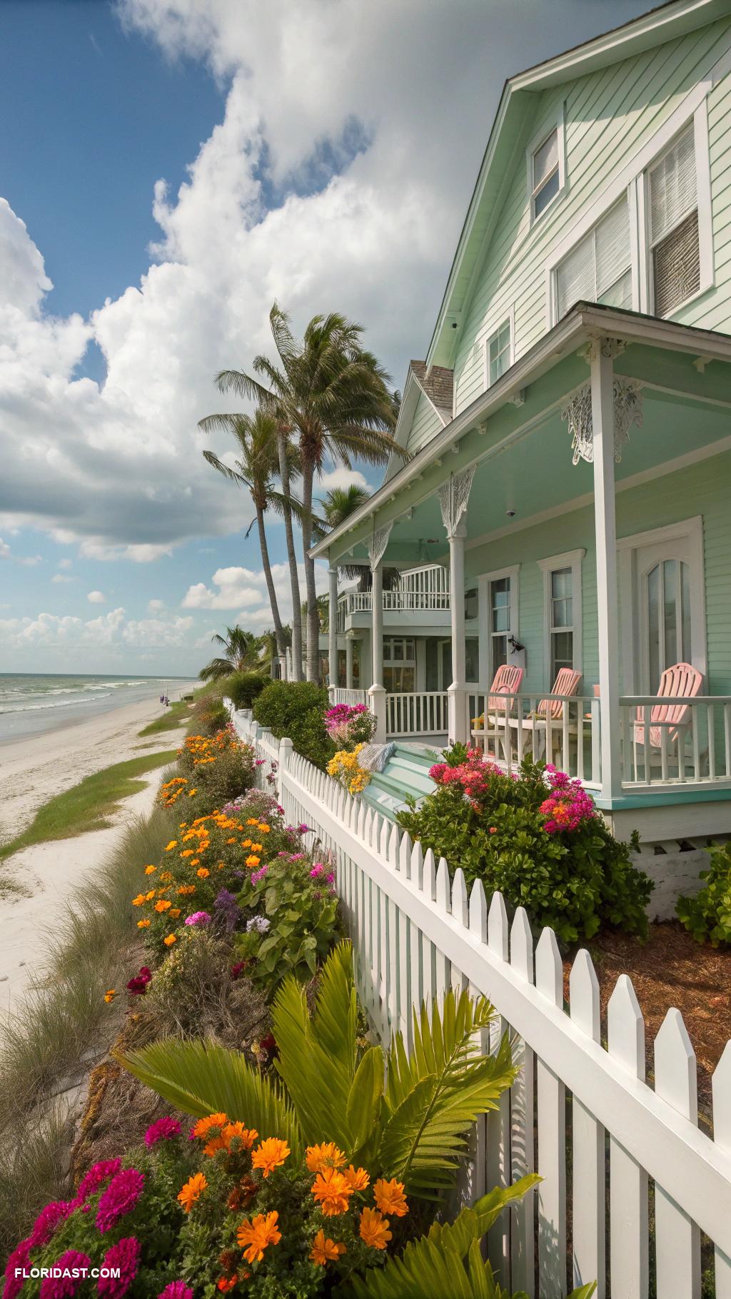 houses with southern charm Coastal cottage with white picket fence