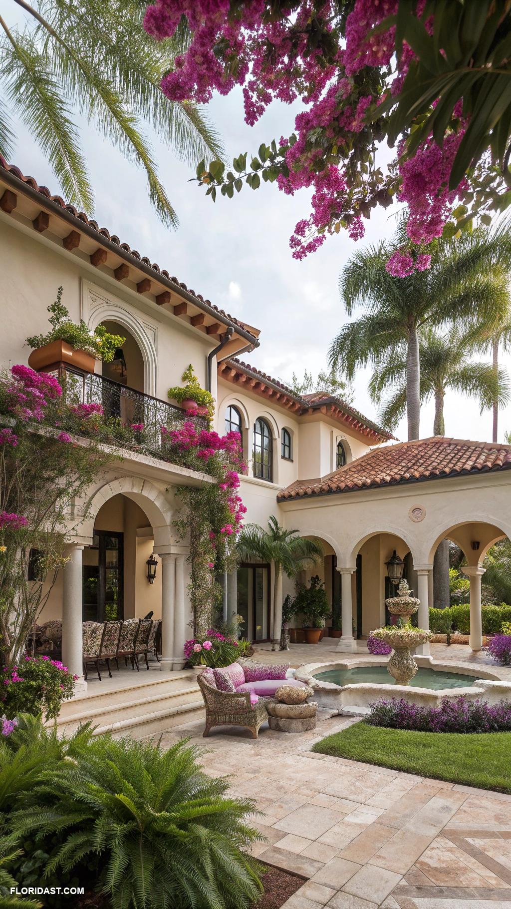houses with southern charm Mediterranean style villa with courtyard