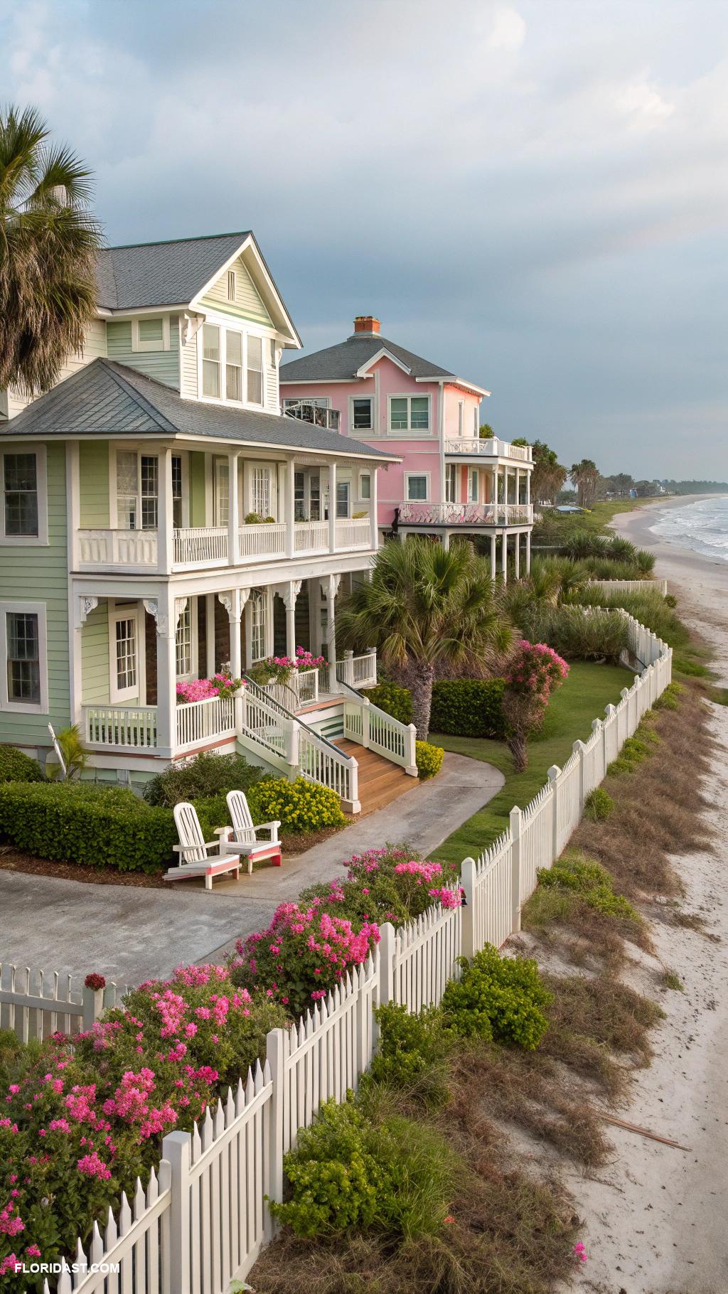 island colonial style houses Amelia Island vintage beachfront properties