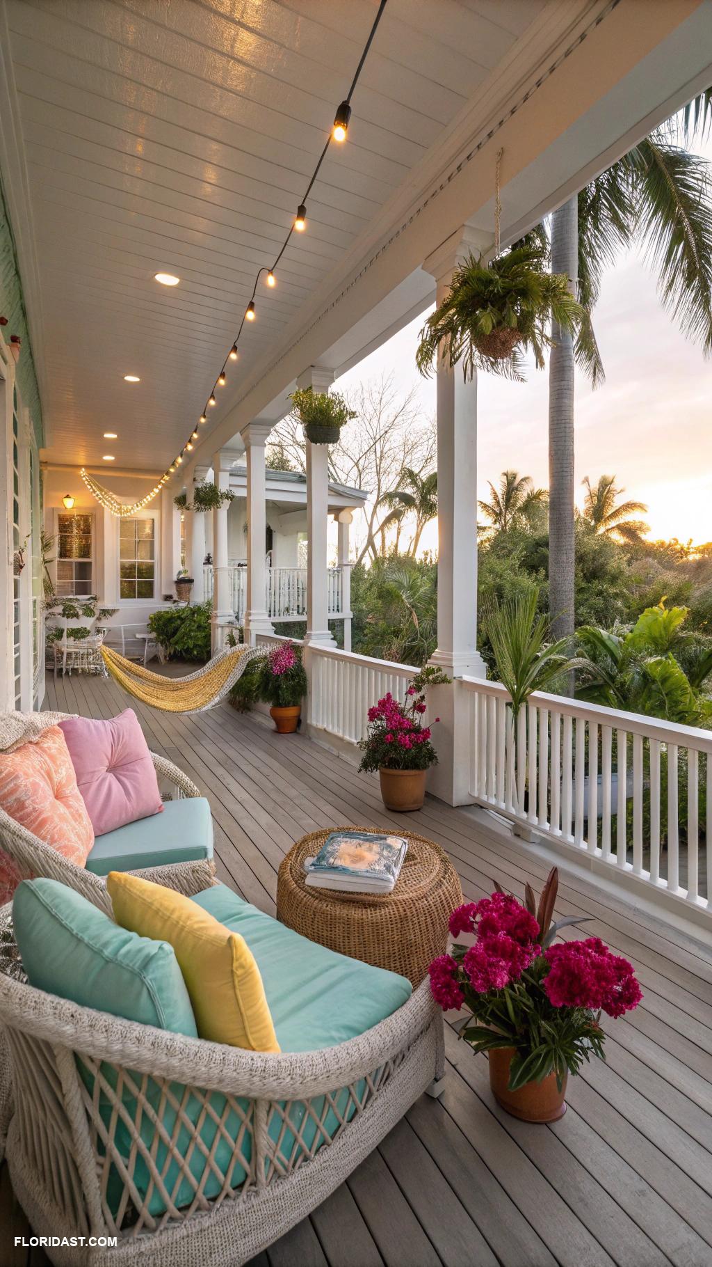 key west style houses Large wraparound porches for lounging