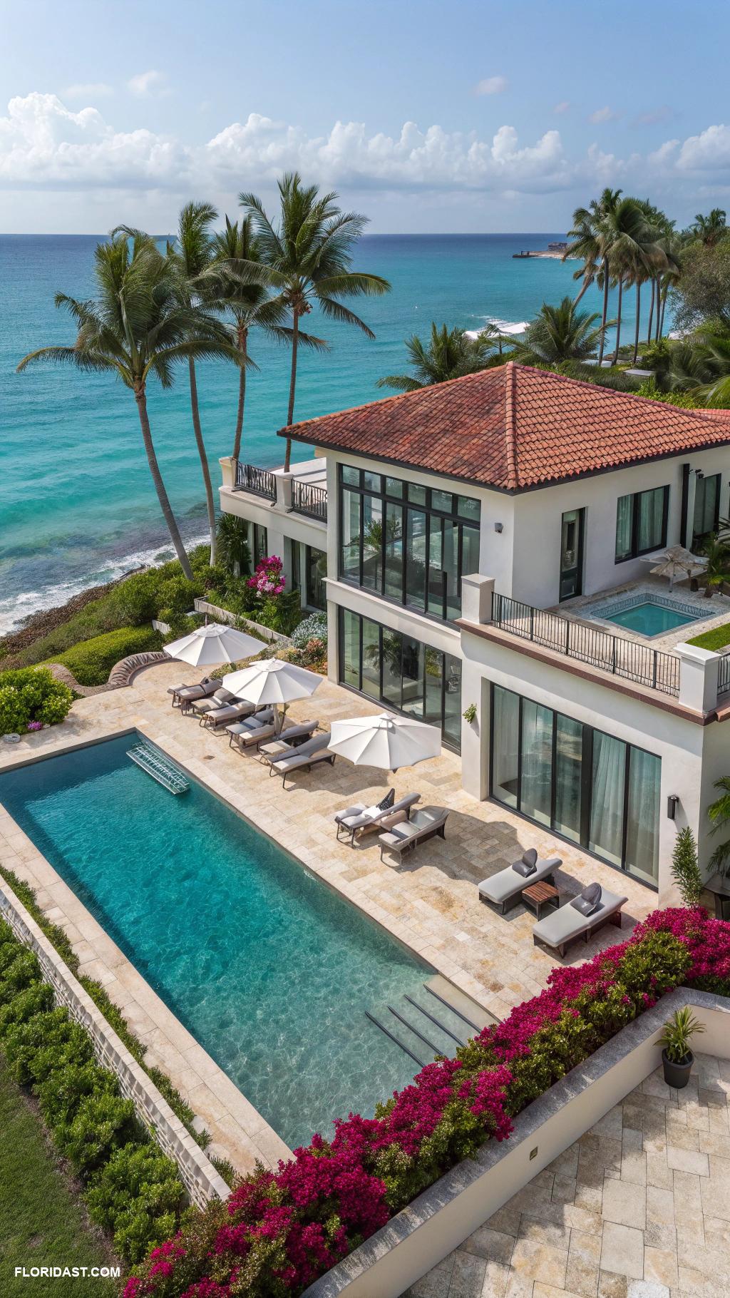 palm beach style houses Luxury estate with infinity pool