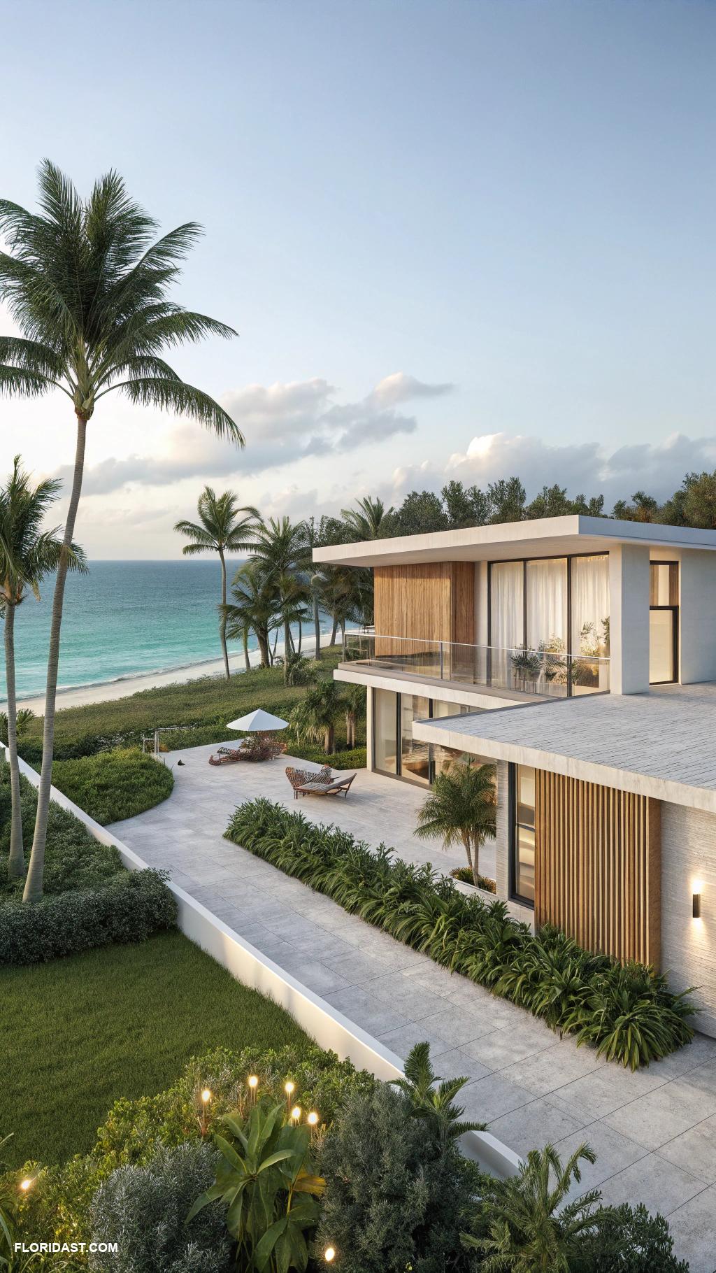 palm beach style houses Modern minimalist home with ocean views