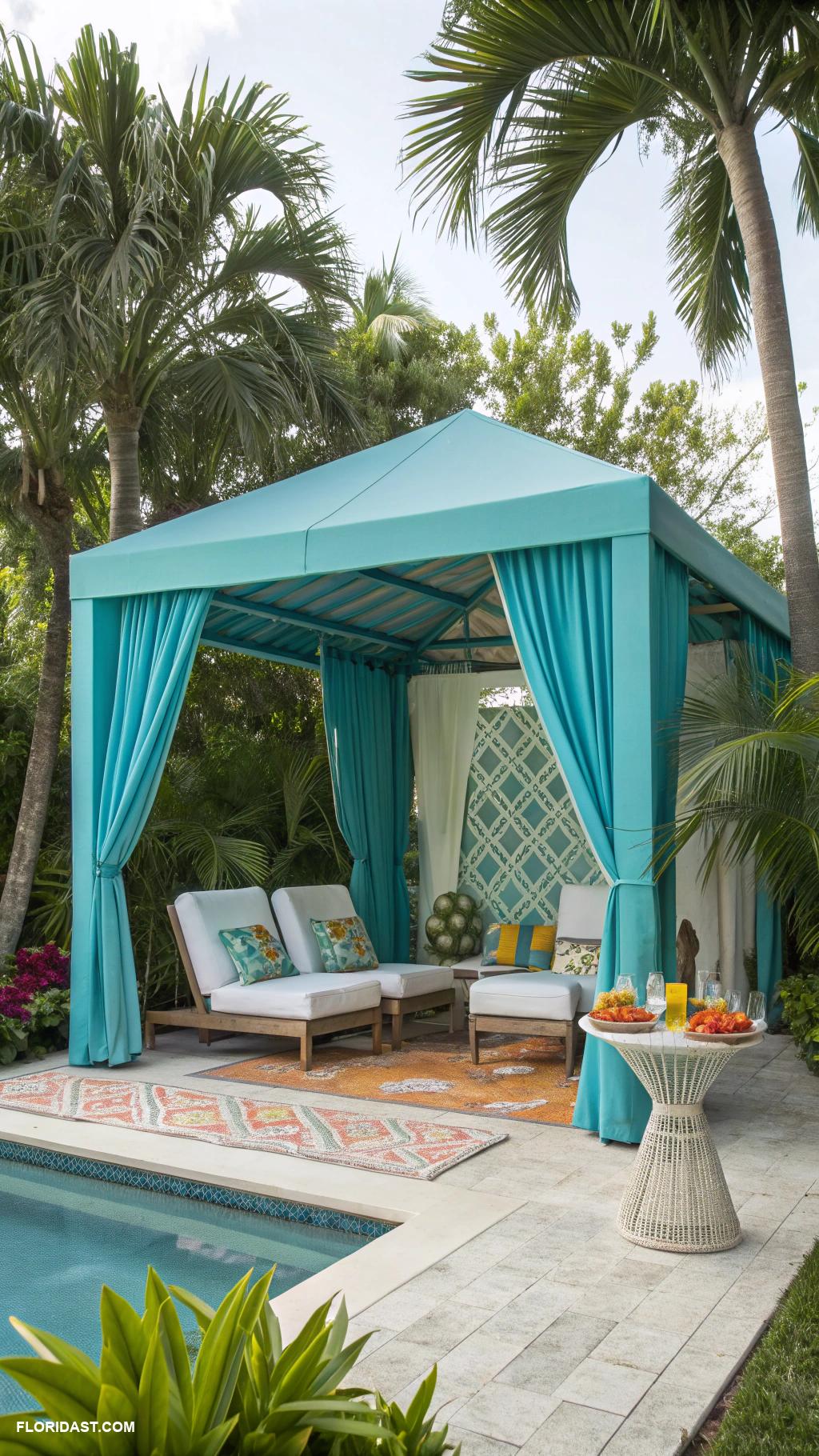 pool house cabanas Shade options for sunny days