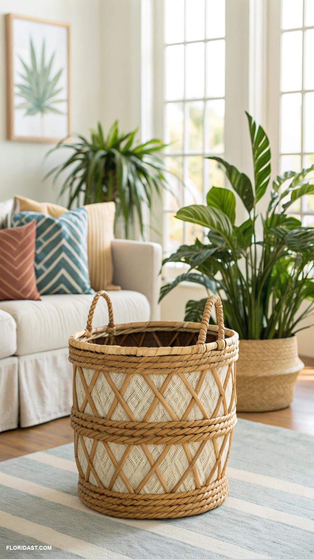 rattan home decor Rattan baskets for stylish storage solutions