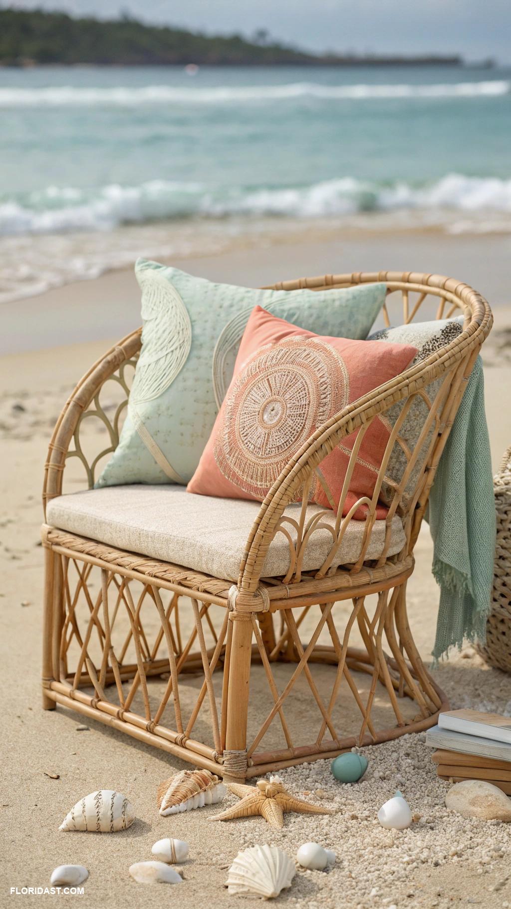 rattan home decor Woven rattan chairs for coastal living