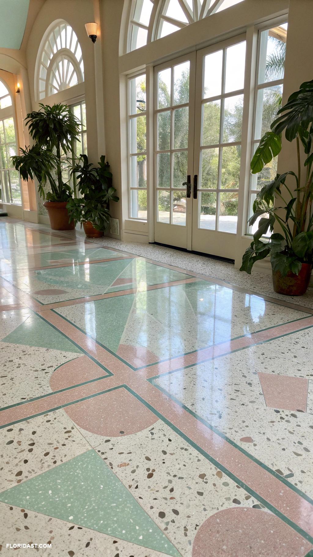 terrazzo flooring Polished terrazzo for elegant indoor spaces