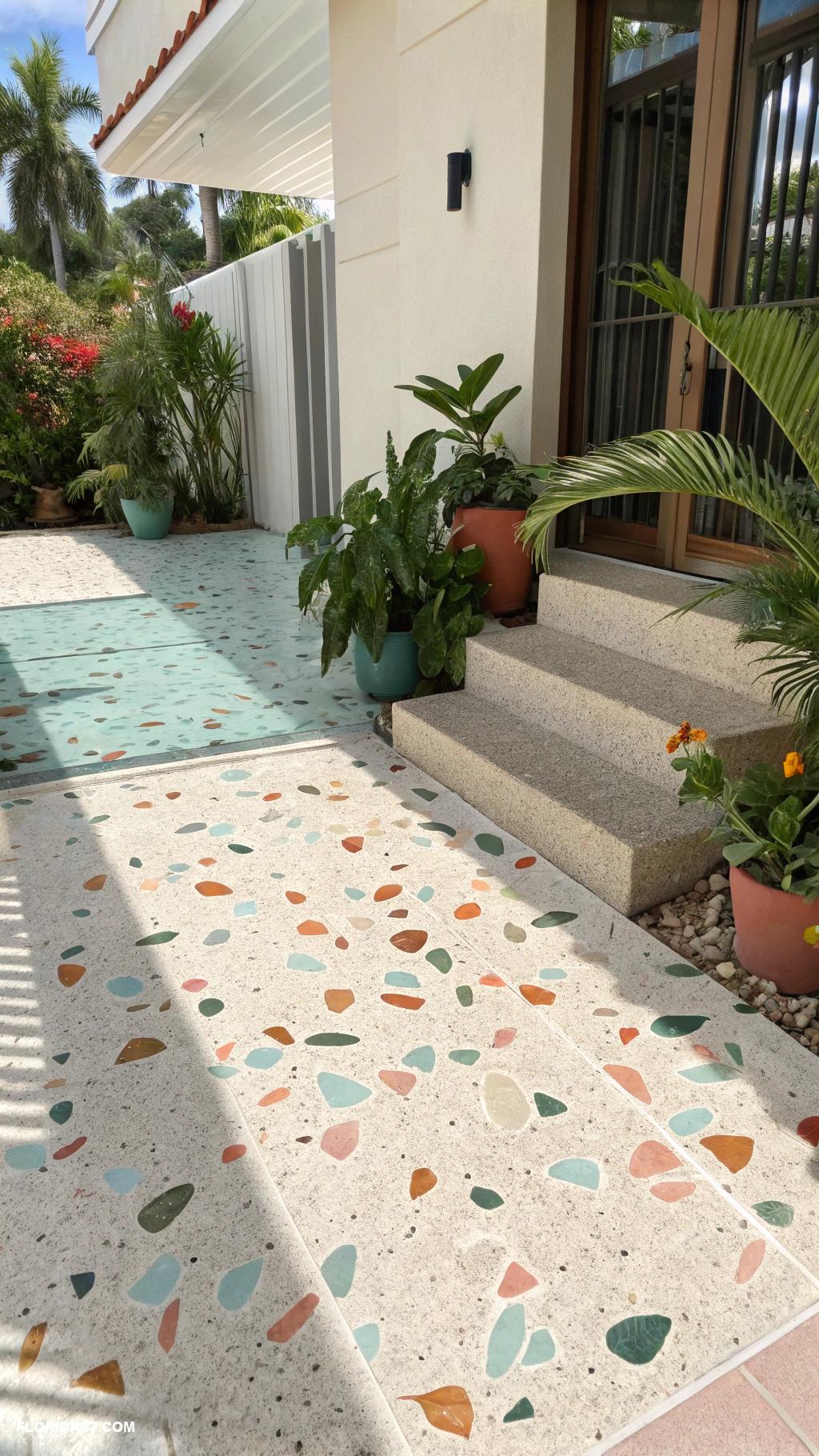 terrazzo flooring Textured finishes for added grip and style