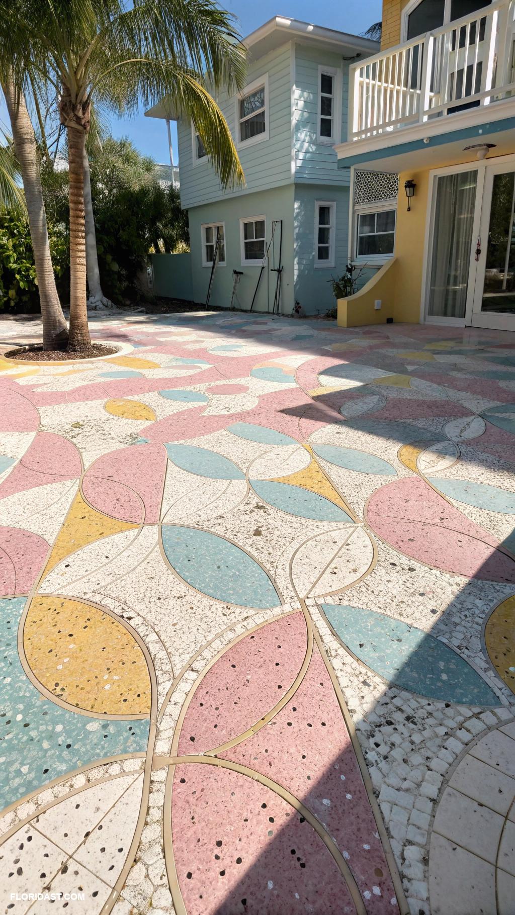 terrazzo flooring Vintage Miami Beach style terrazzo