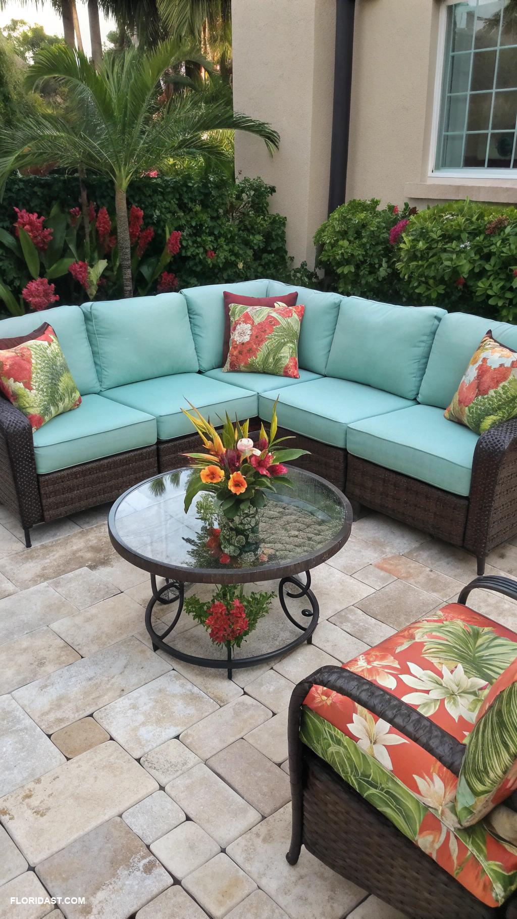 travertine patio ideas Stylish outdoor furniture for relaxation