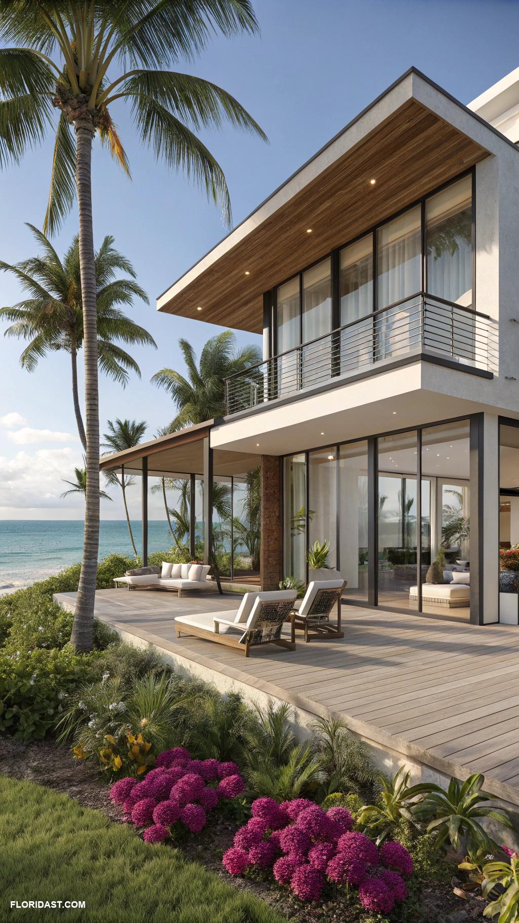 tropical cottages Modern beach house in Miami with sleek design