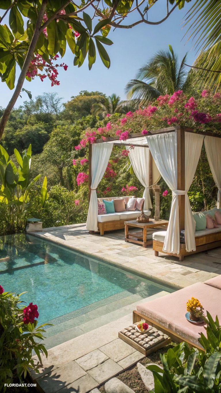 tropical pools Private cabana pool for relaxation