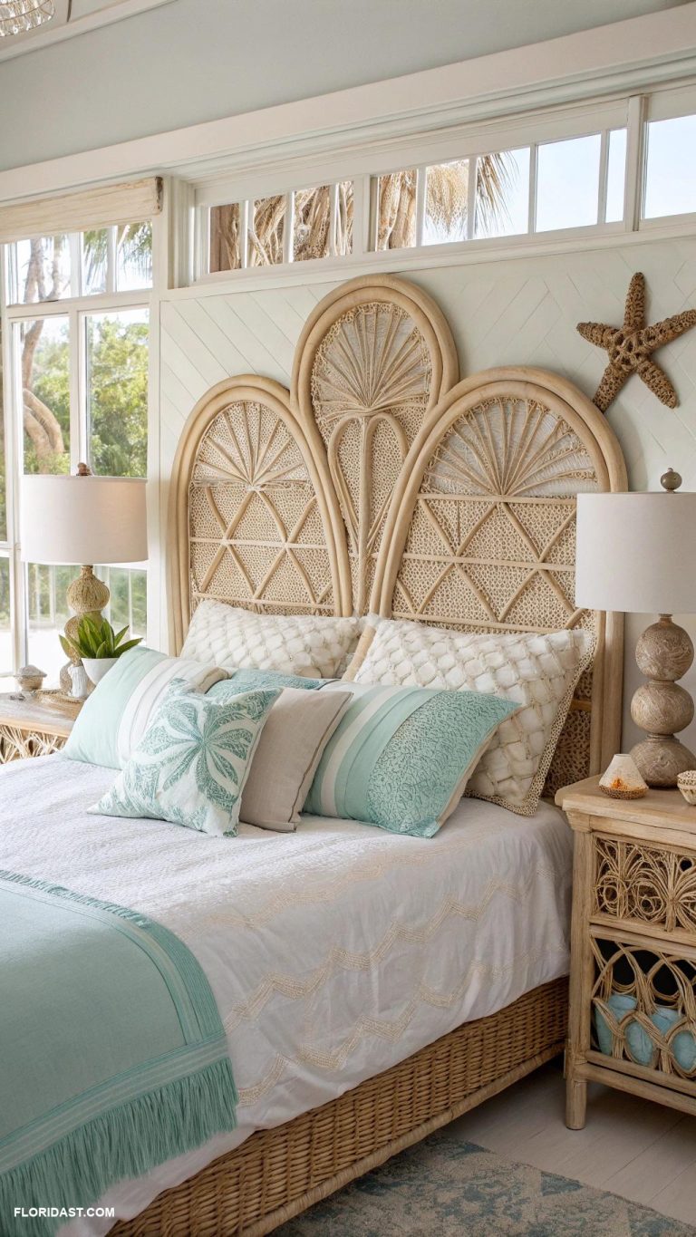 wicker home decor Wicker headboards for beachy bedroom style
