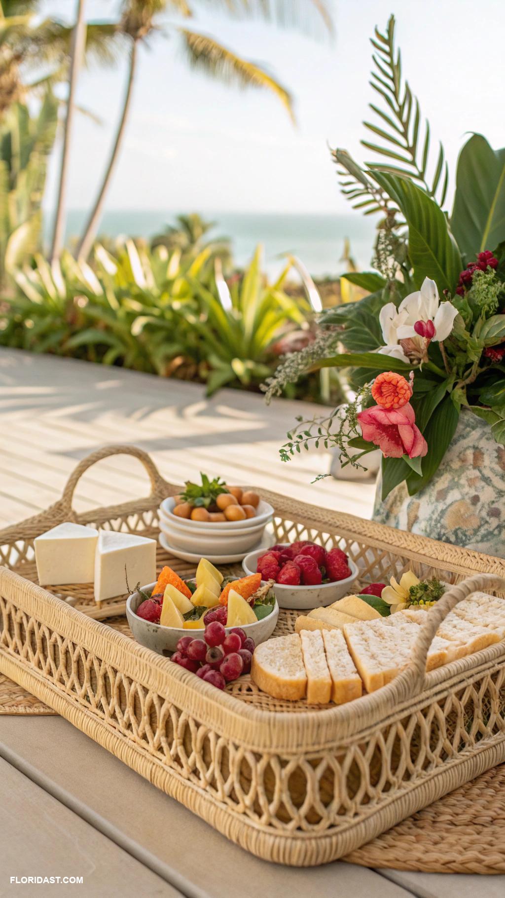 wicker home decor Wicker serving trays for stylish entertaining