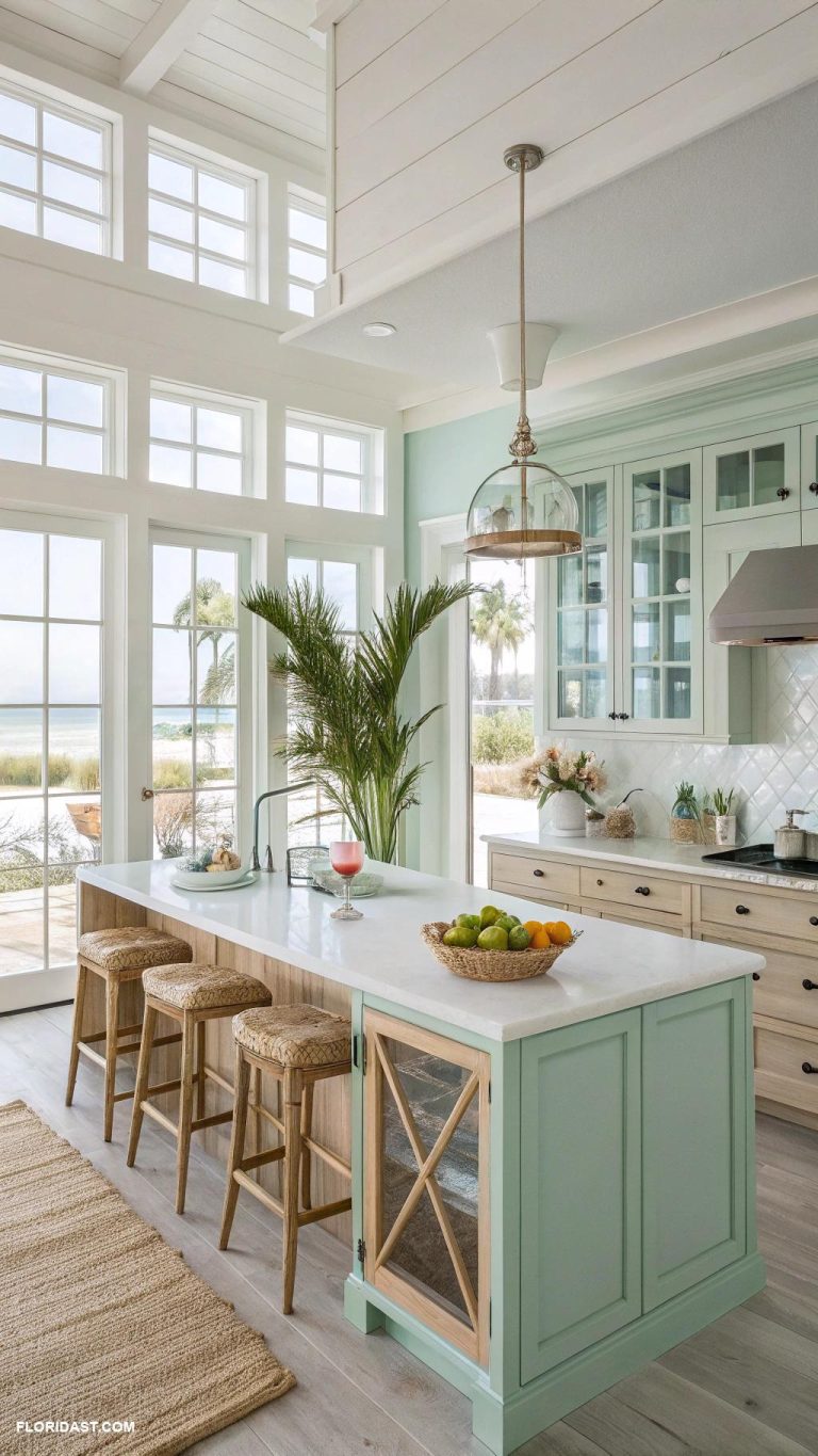 beach house kitchens Natural light from large windows