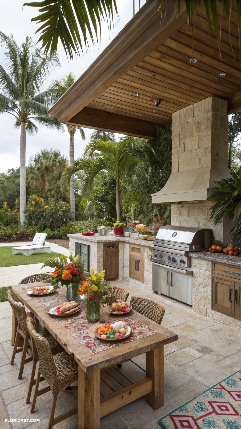 coastal backyard ideas Outdoor kitchen for coastal cooking adventures