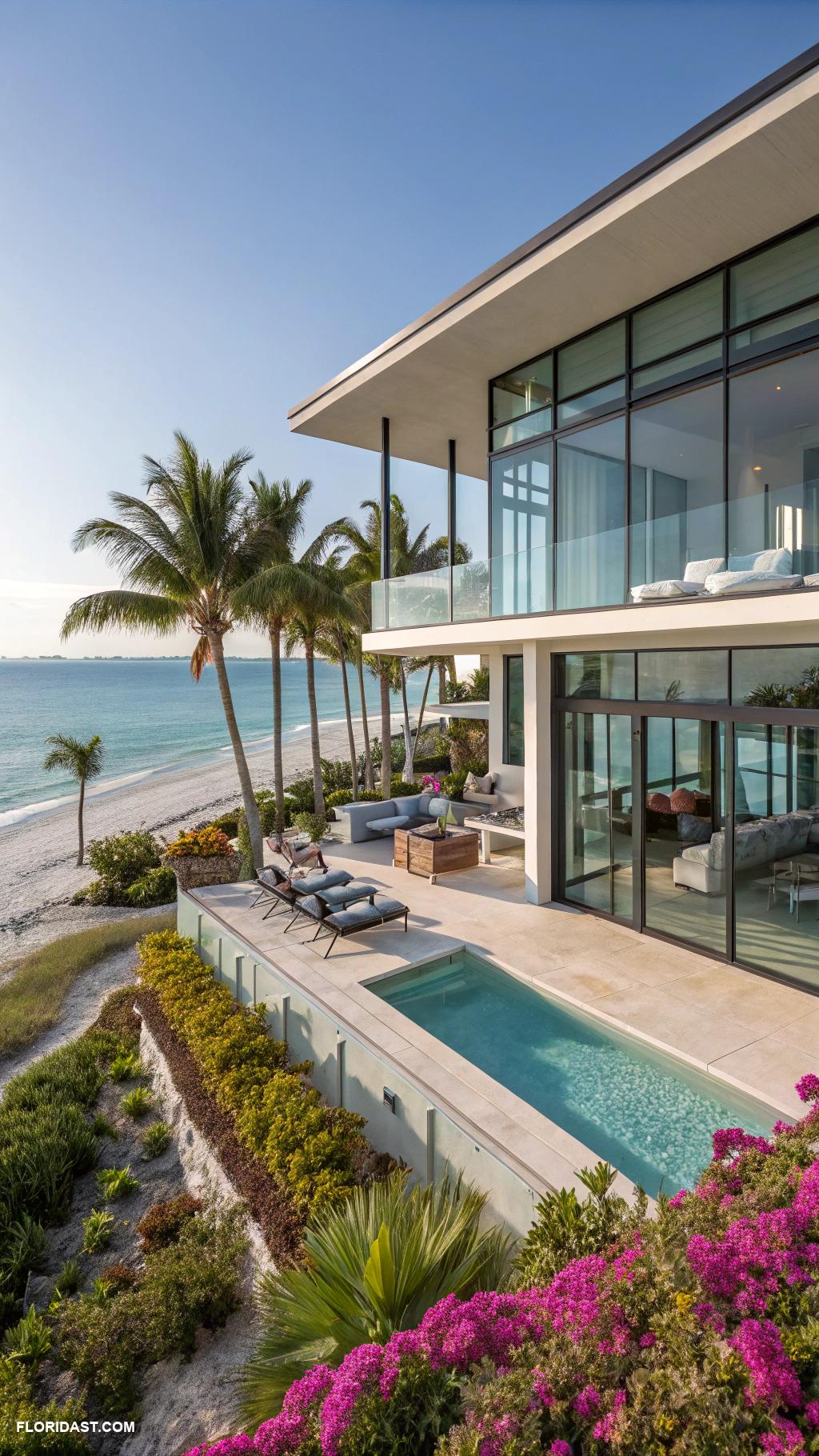 coastal beach homes Modern villa in Clearwater Beach