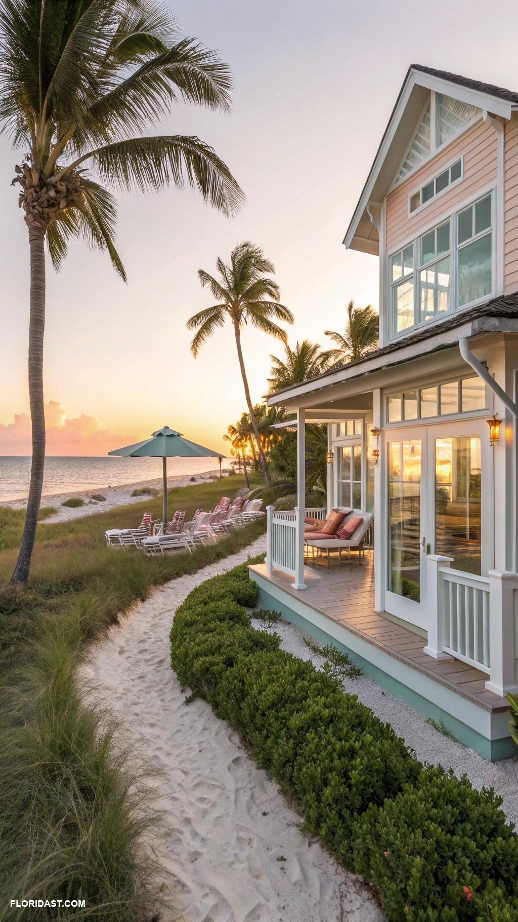 coastal beach homes Oceanfront bungalow in Miami