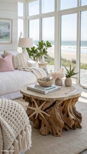 coastal boho decor ideas Driftwood furniture for a rustic look