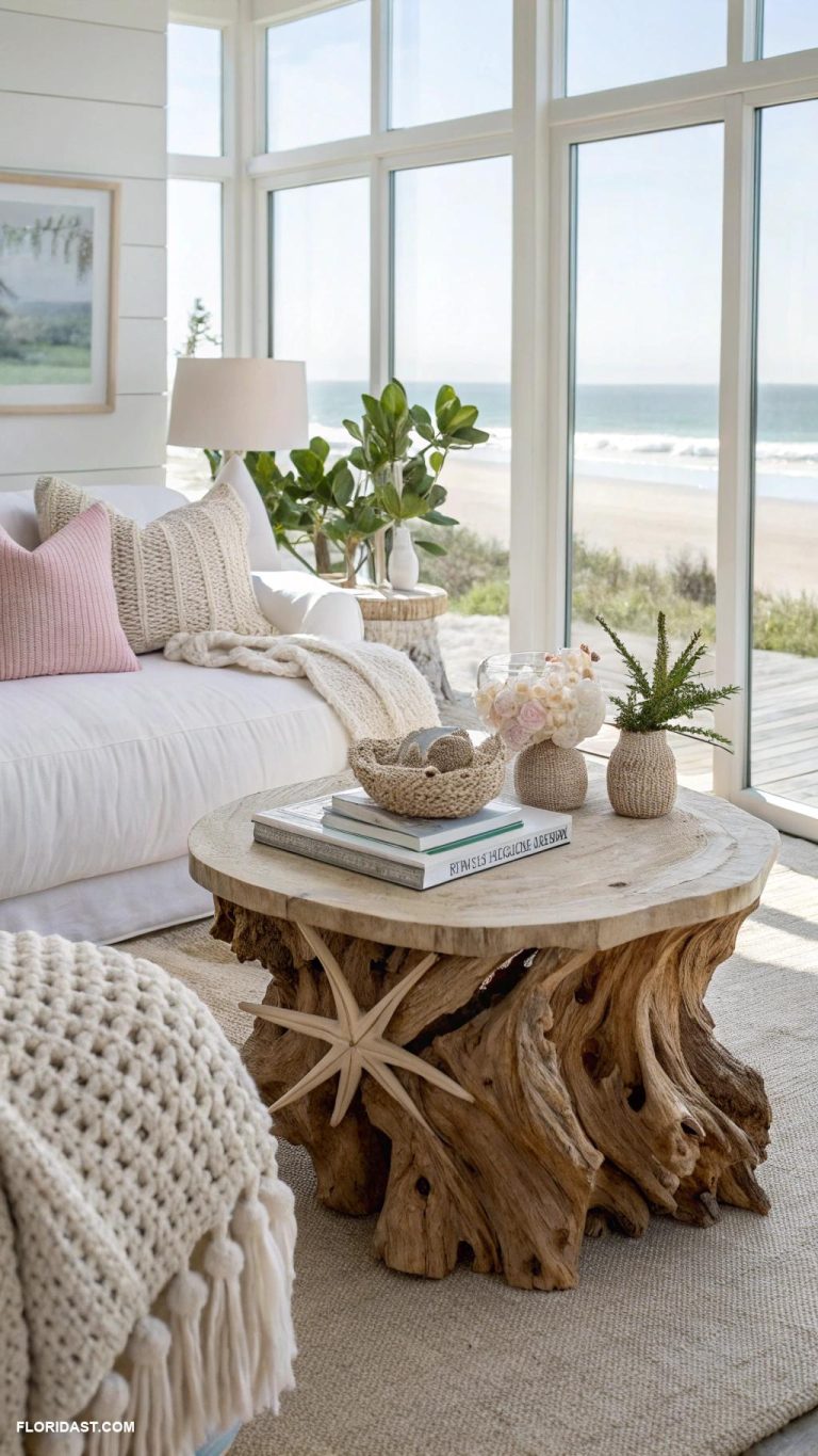 coastal boho decor ideas Driftwood furniture for a rustic look