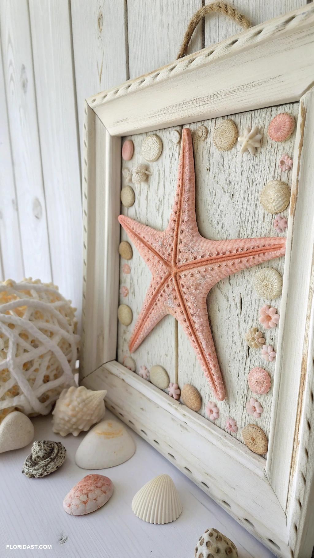 coastal nightstand decor Starfish wall art