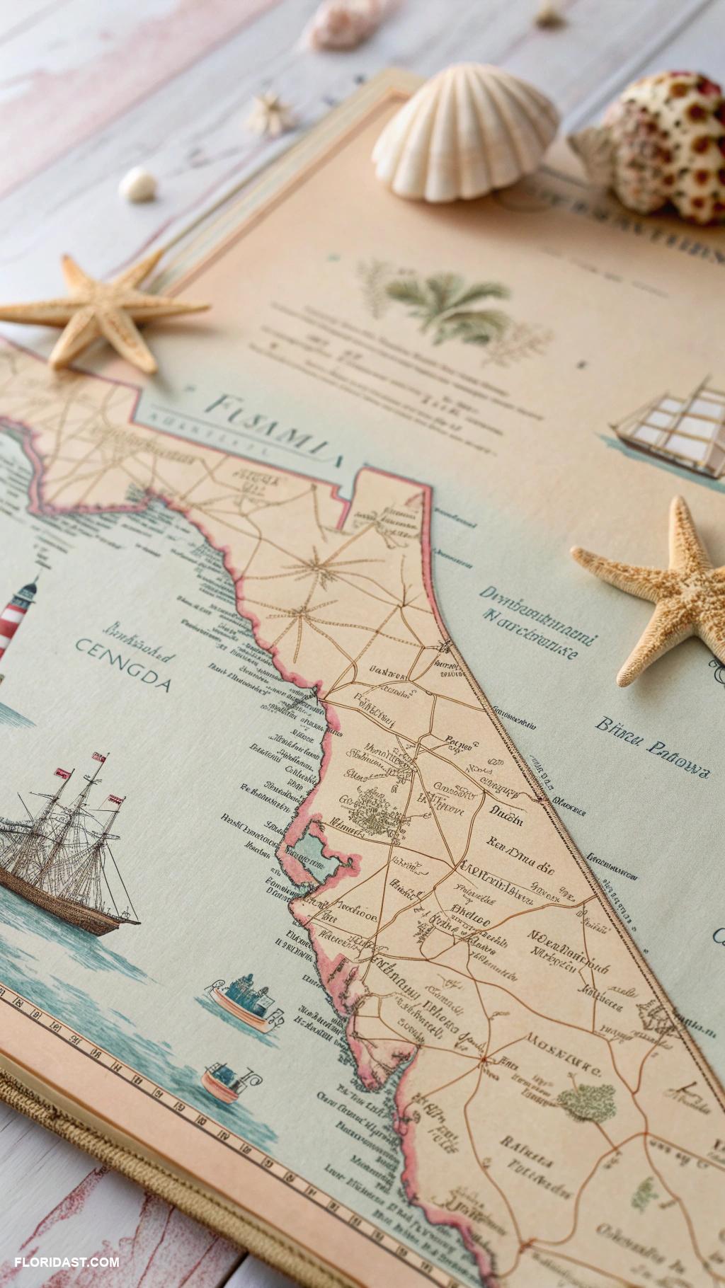 coastal nightstand decor Vintage maritime maps