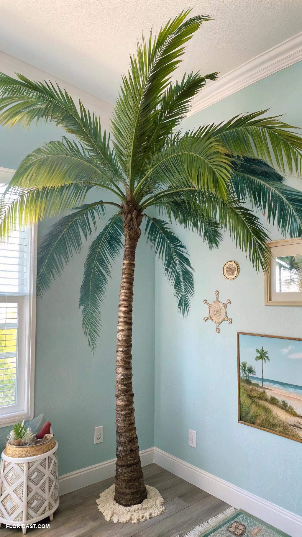 coastal wall decor ideas Palm tree wall decals