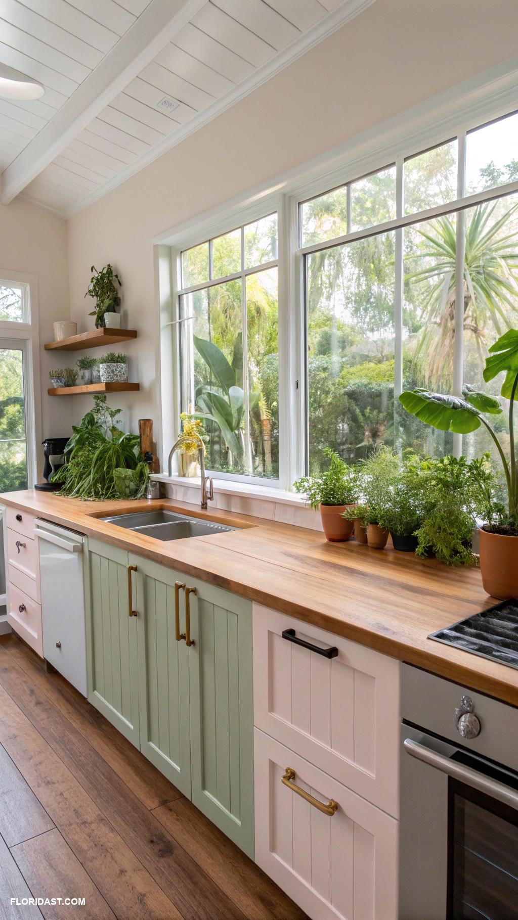green kitchens Bamboo countertops for eco friendly touch