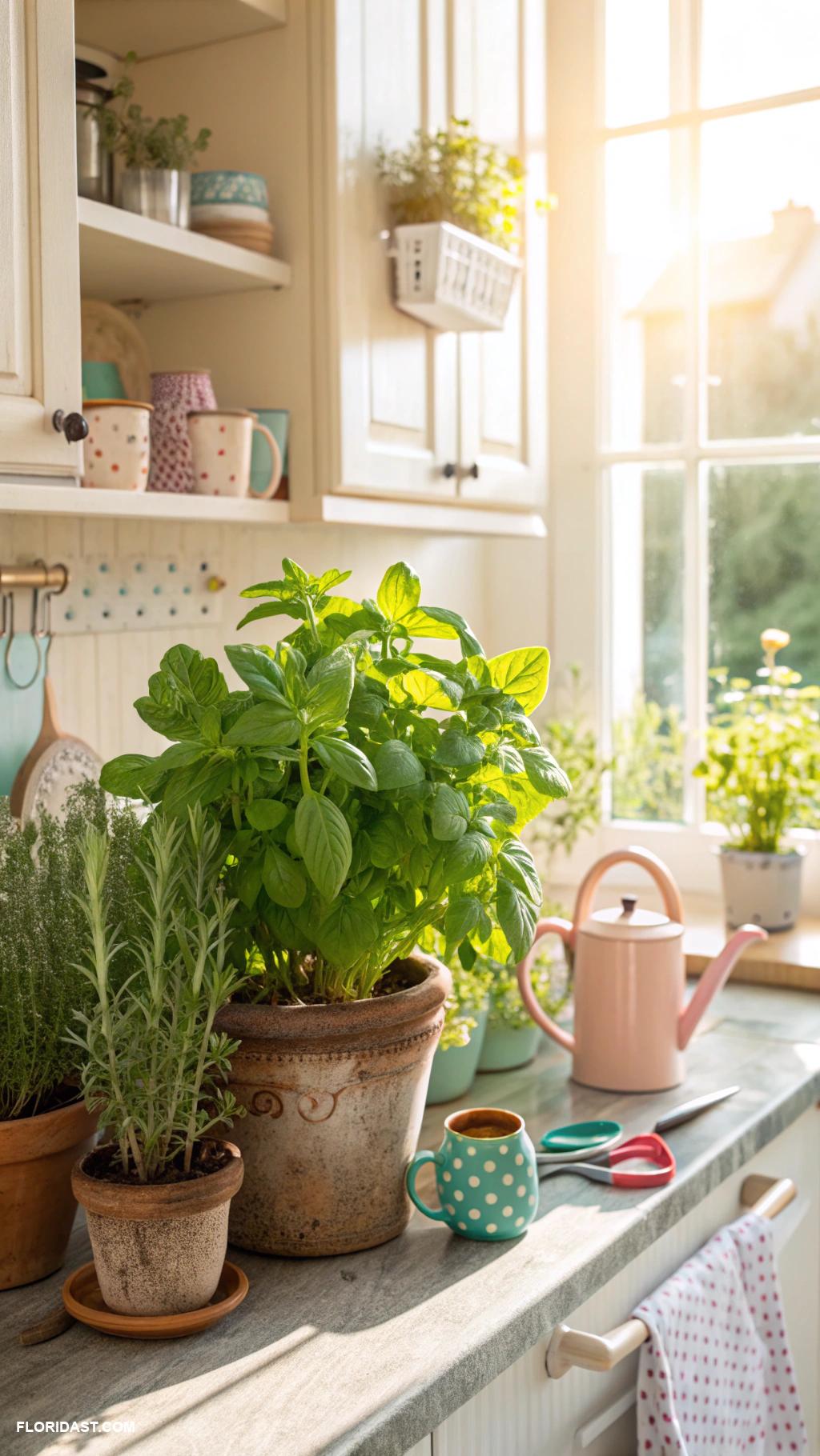 green kitchens Herb garden on kitchen windowsill