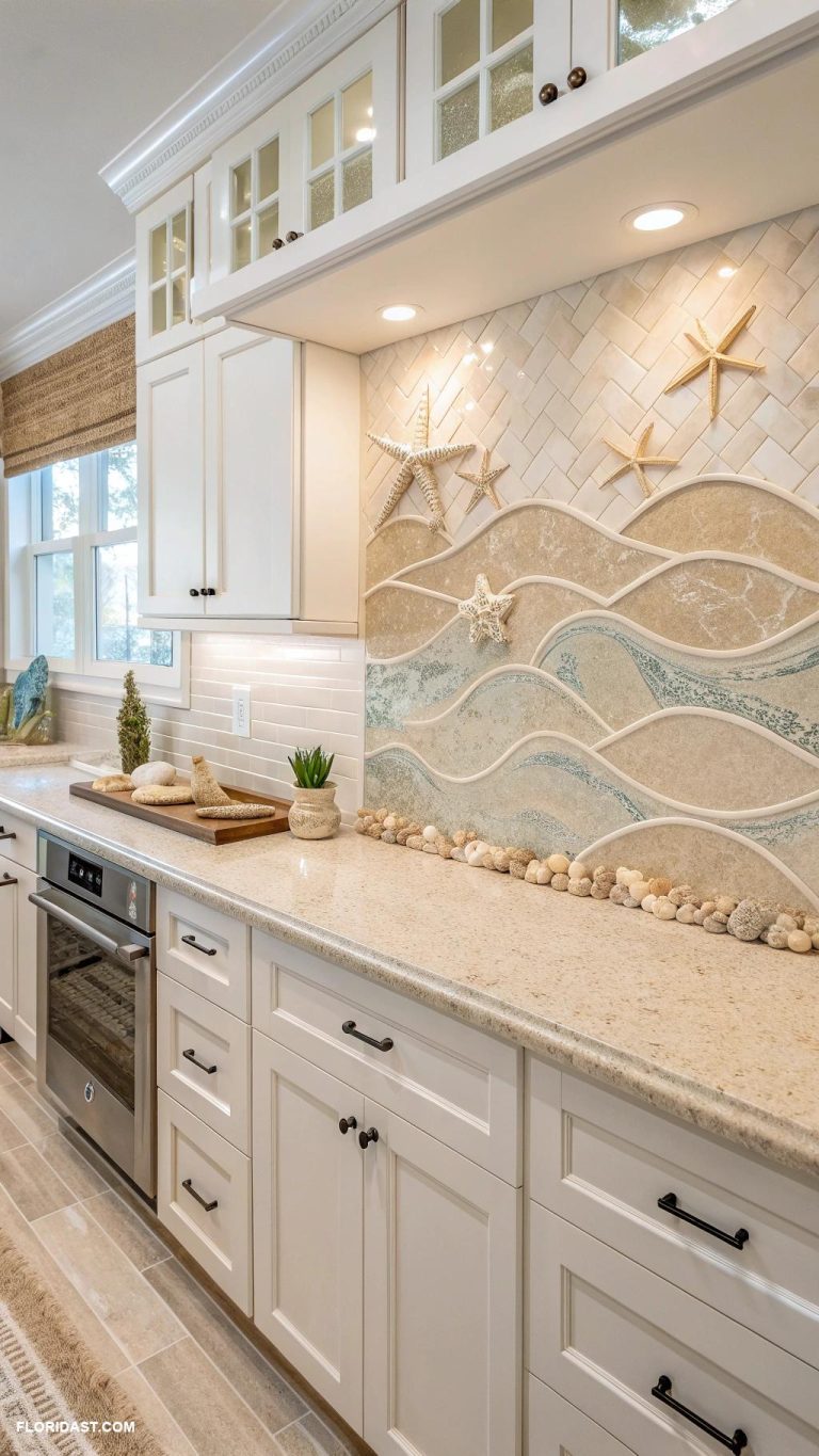kitchen backsplash ideas Beach sand textured finishes