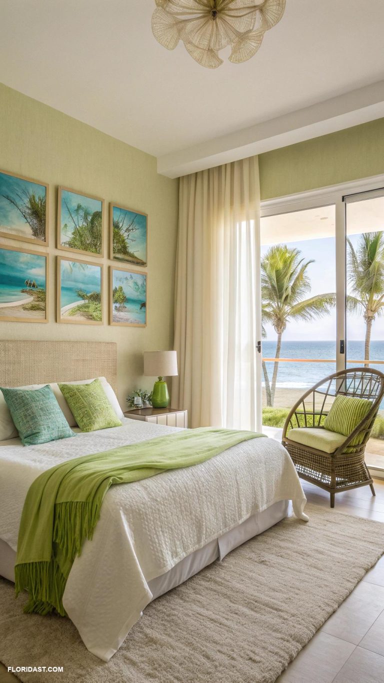 lime green bedrooms Beachy vibes with lime green accents