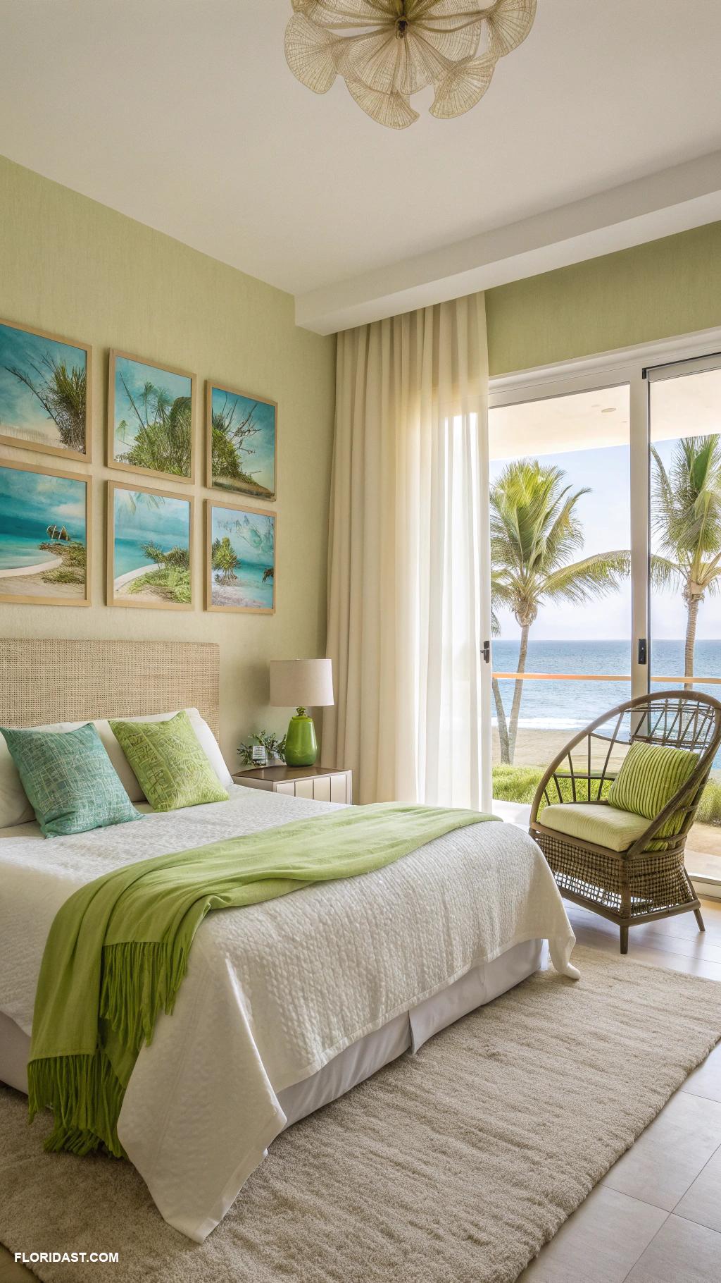 lime green bedrooms Beachy vibes with lime green accents