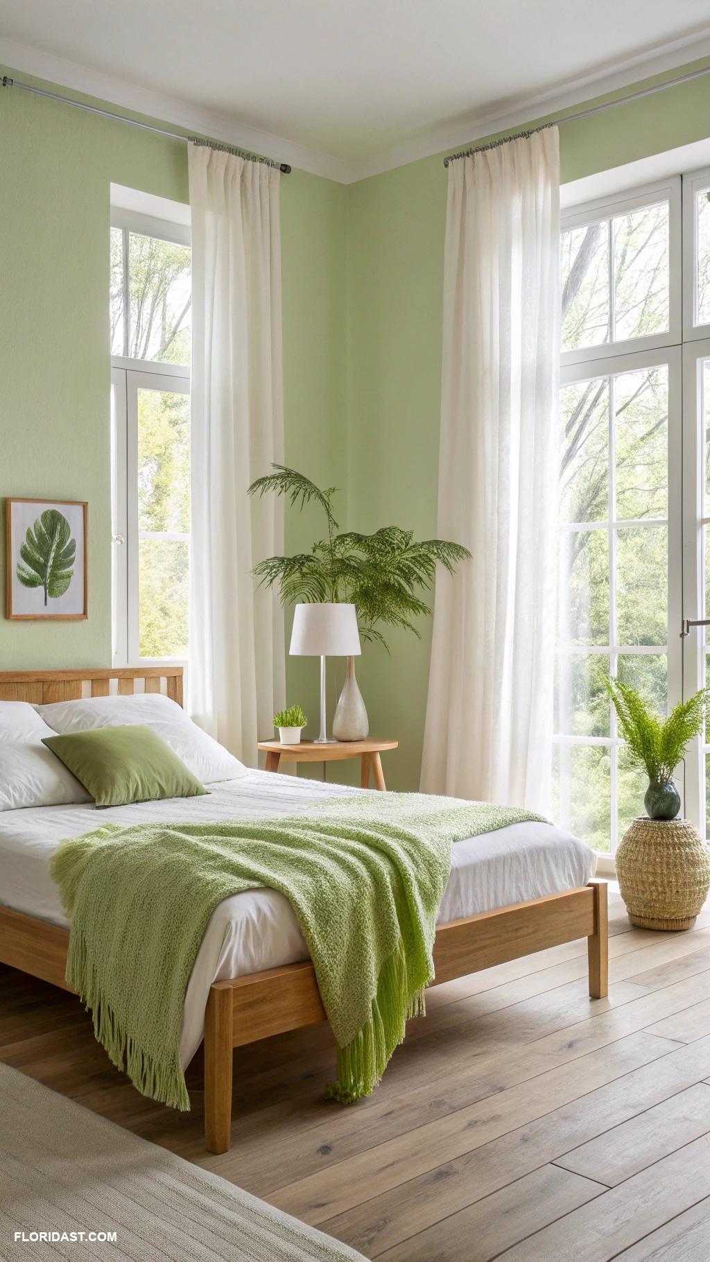 lime green bedrooms Minimalist lime decor with natural wood