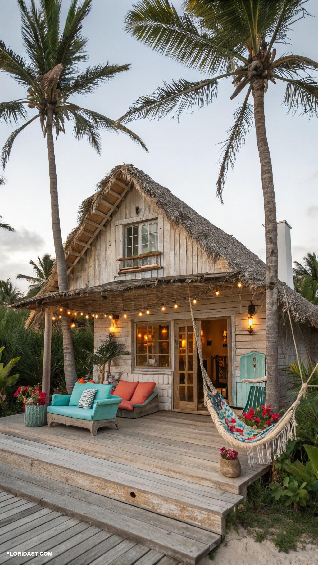 modern coastal homes Rustic beach cottage with vibrant outdoor spaces