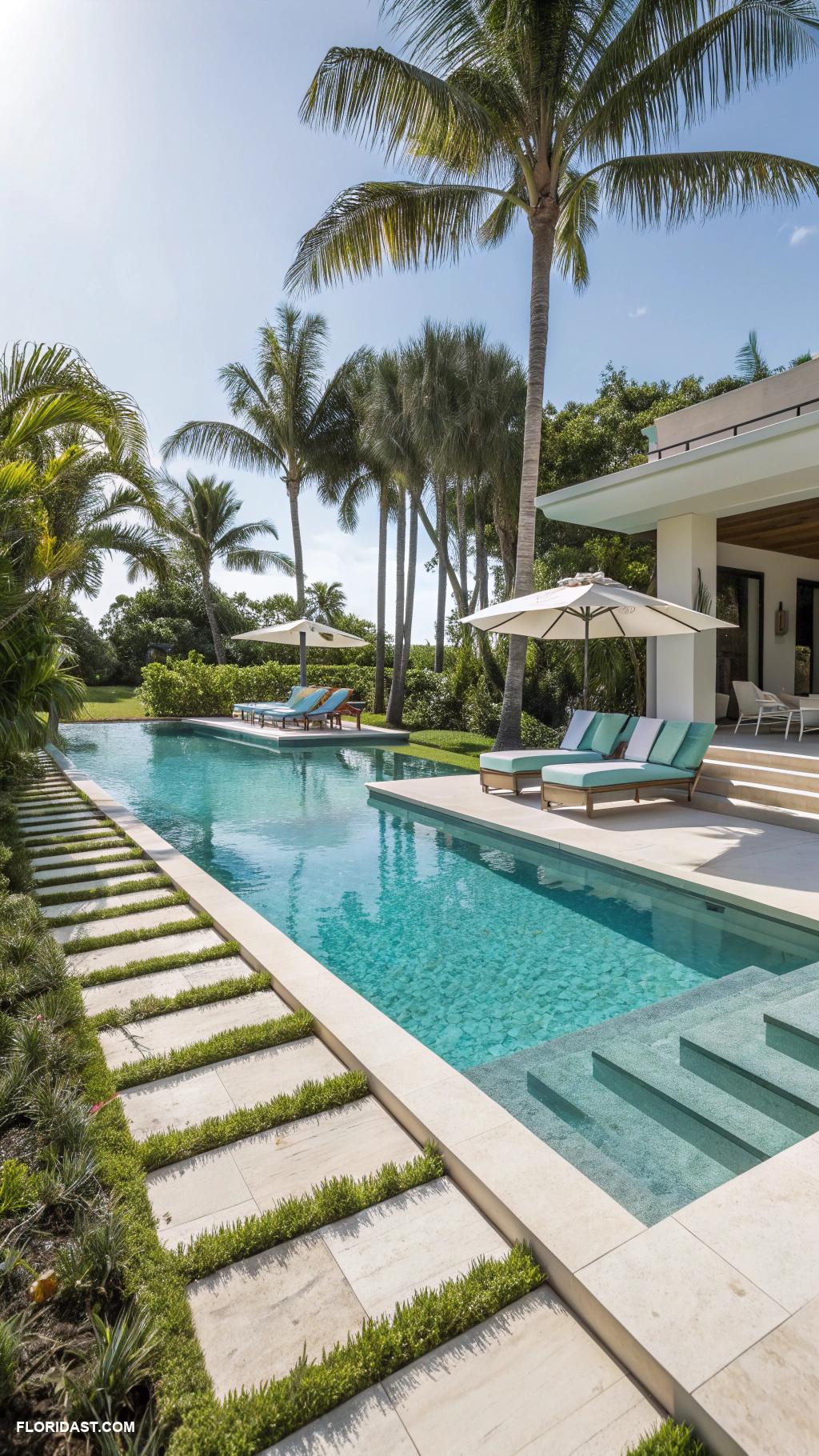 modern pools Artistic geometric designs for modern aesthetics