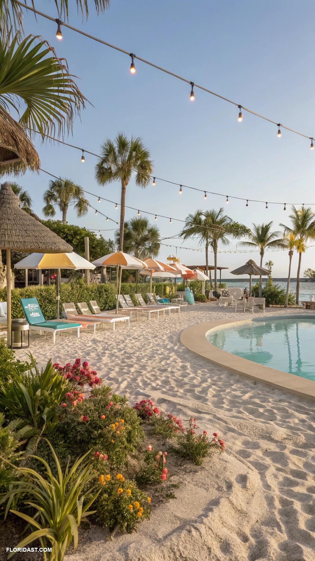 pool inspiration Beach style sand area next to pool
