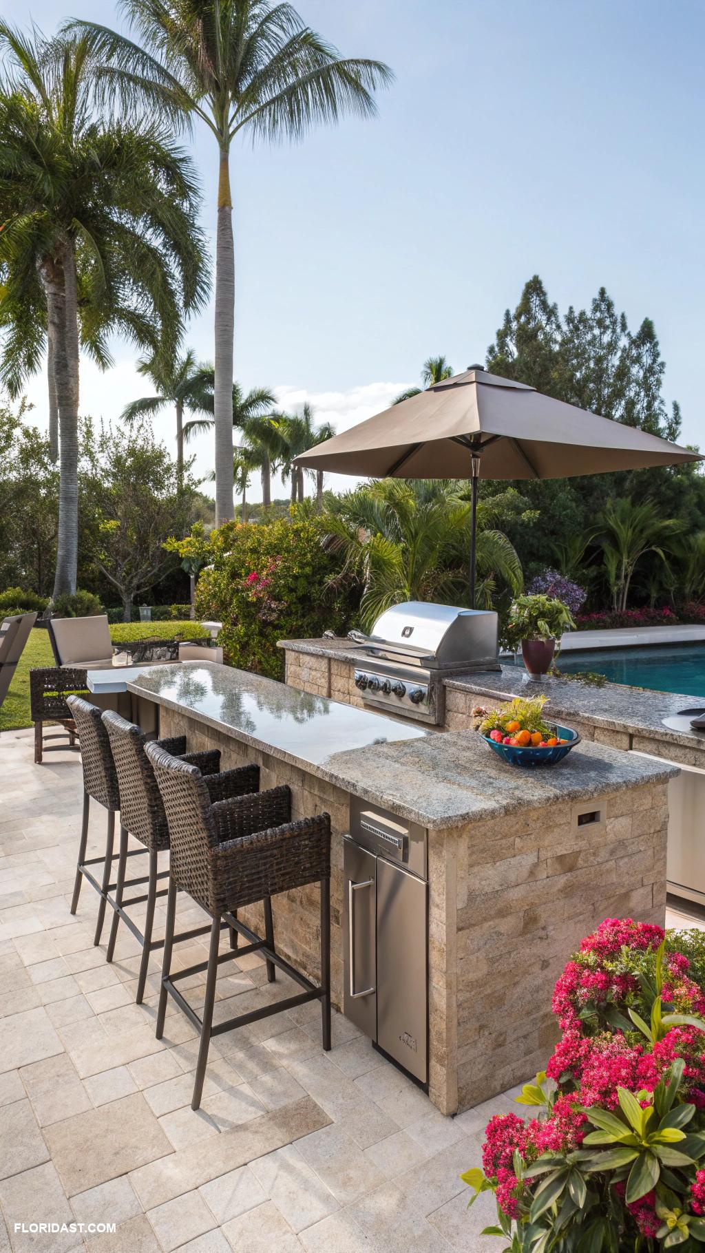 pool patio ideas Outdoor kitchen for summer cookouts