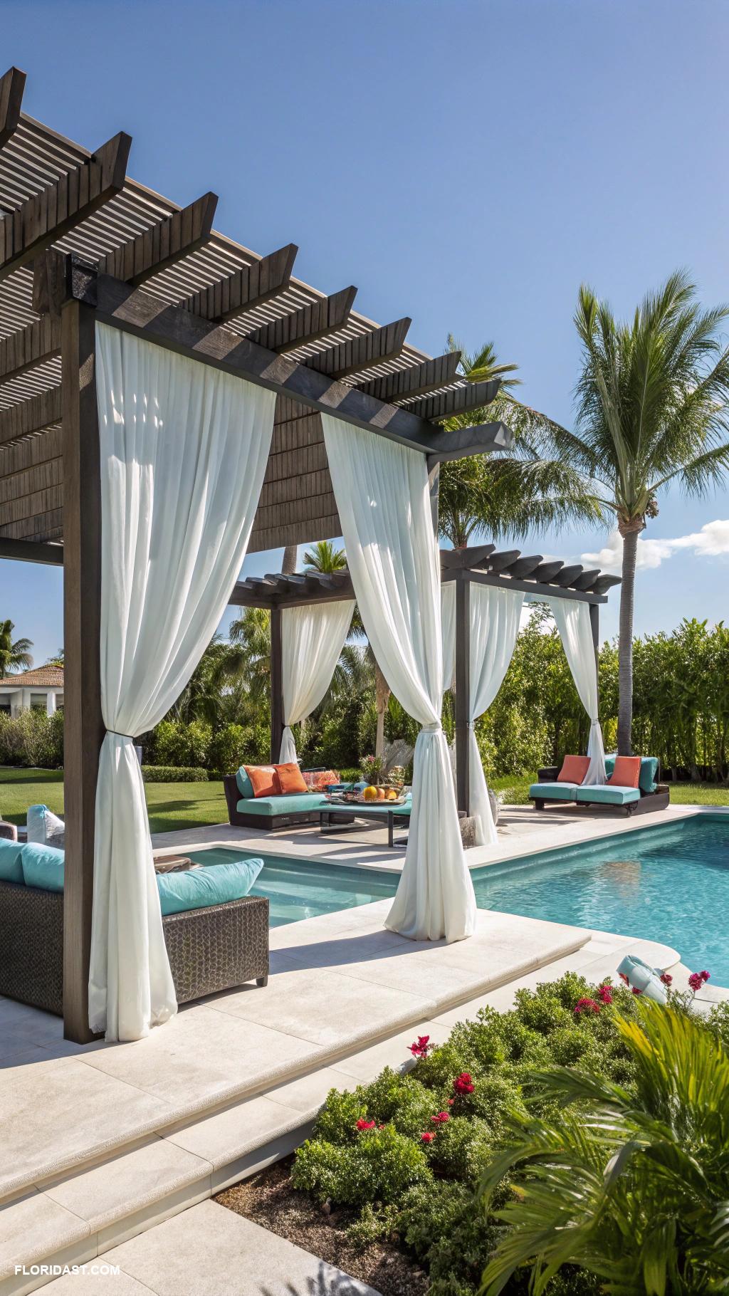 pool patio ideas Shade structures for protection from sun