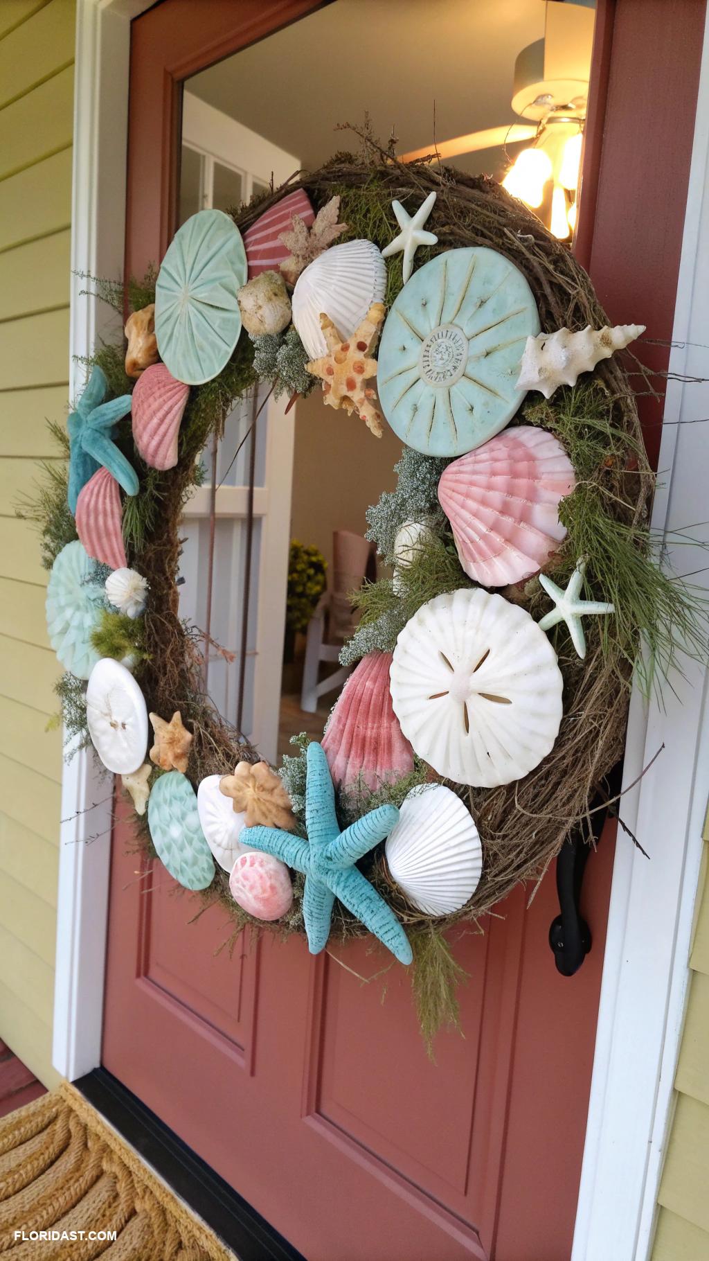 shell collection display ideas Assemble a shell wreath for front door