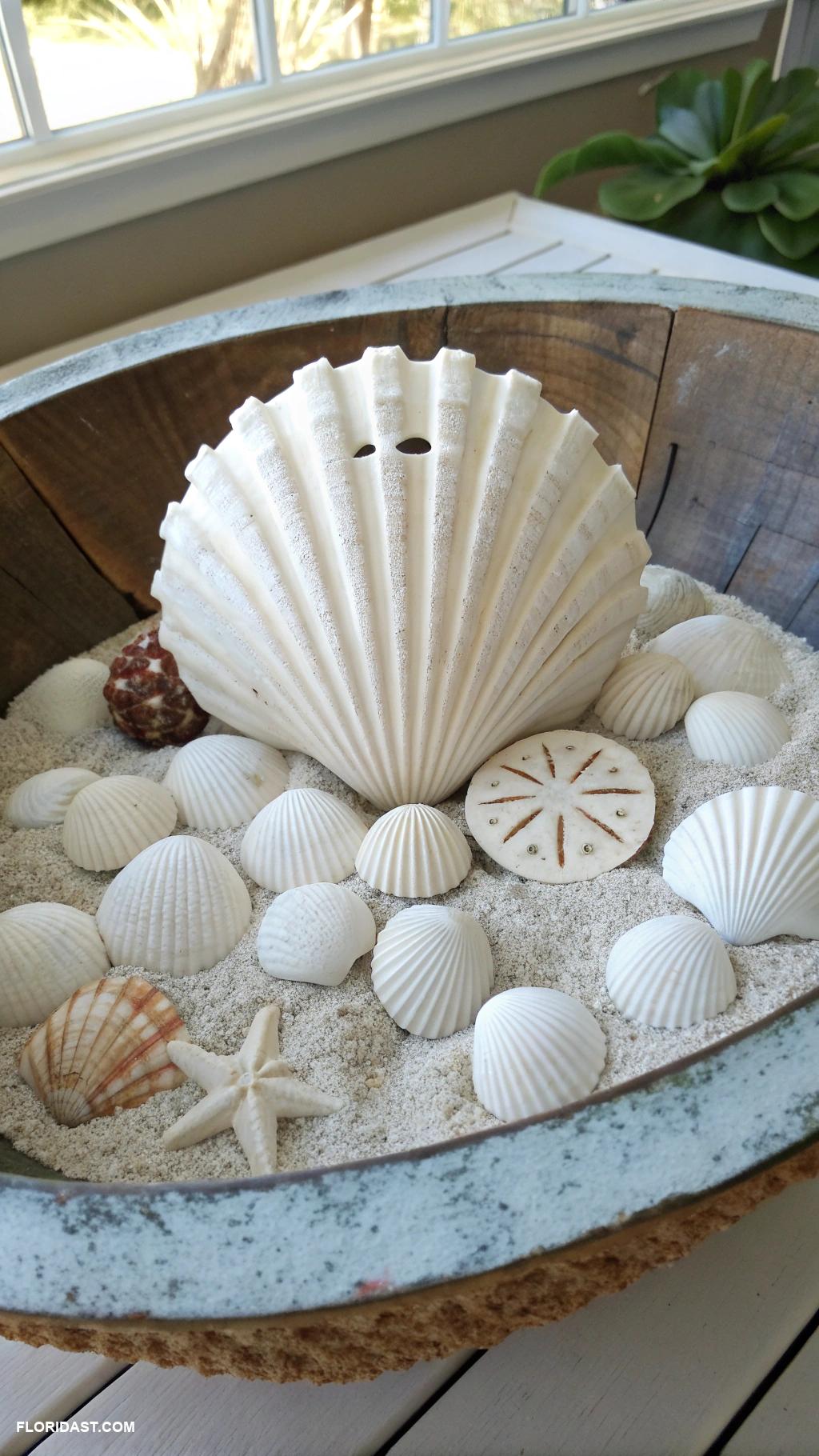 shell collection display ideas Craft a shell tabletop centerpiece