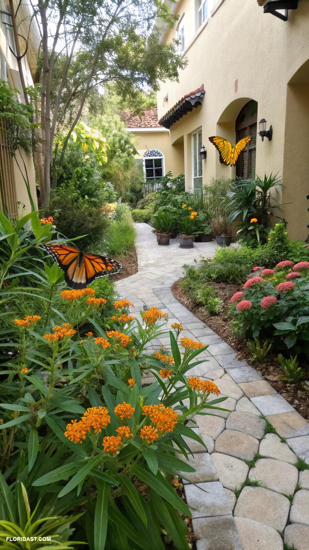 small courtyard gardens Butterfly garden with native Florida plants