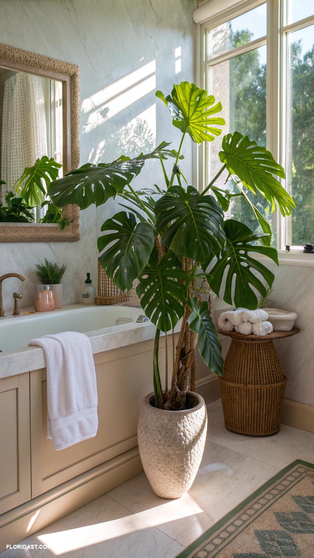 tropical bathrooms Indoor plants for freshness