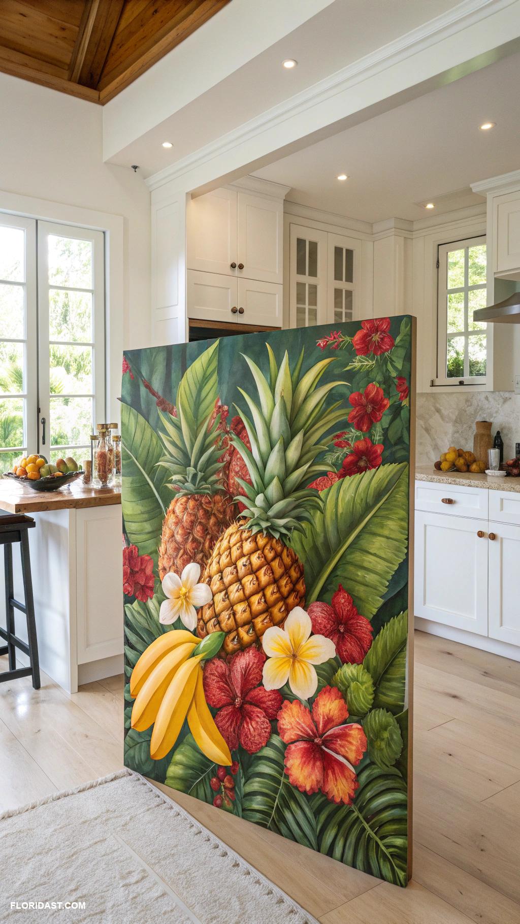 tropical kitchens Fruit themed artwork for walls