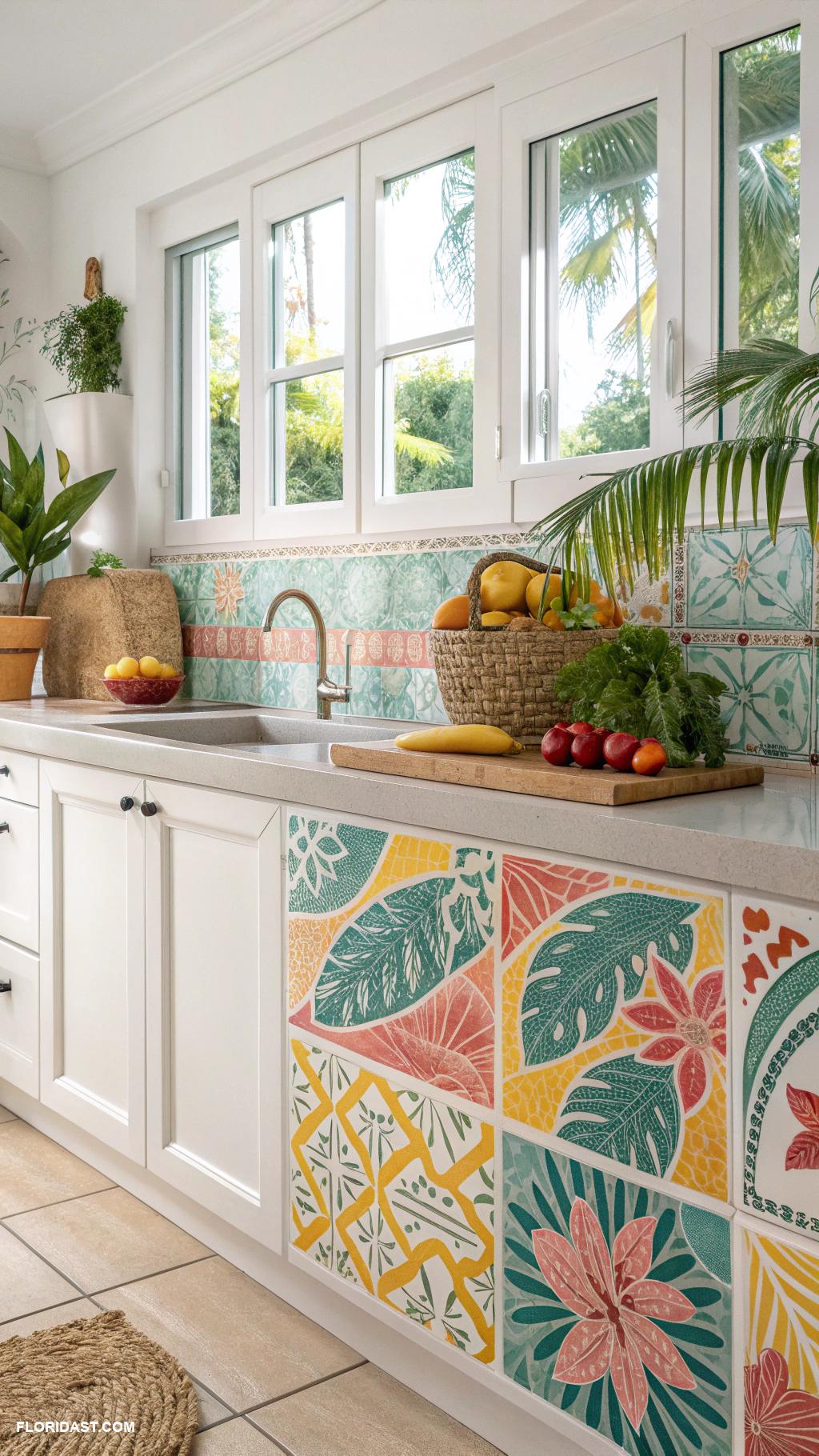 tropical kitchens Mosaic tile backsplash inspiration