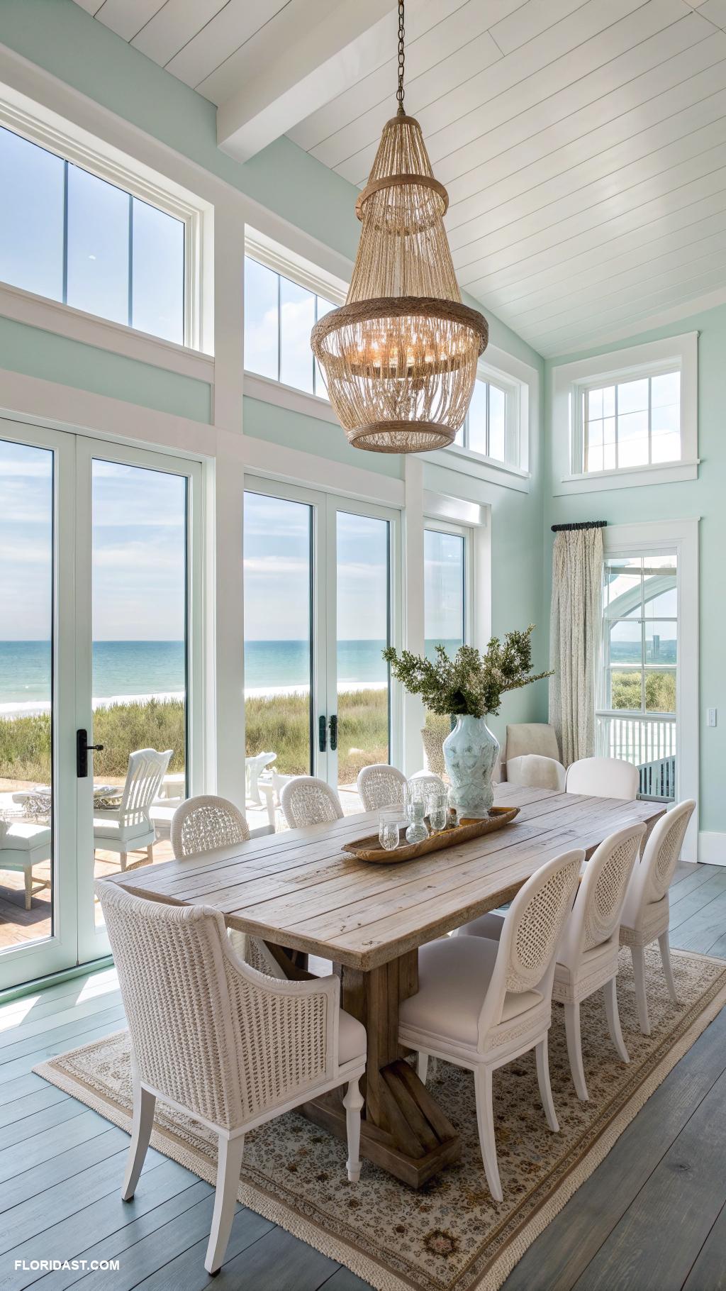 beach house dining room ideas Open floor plan for airy dining experience