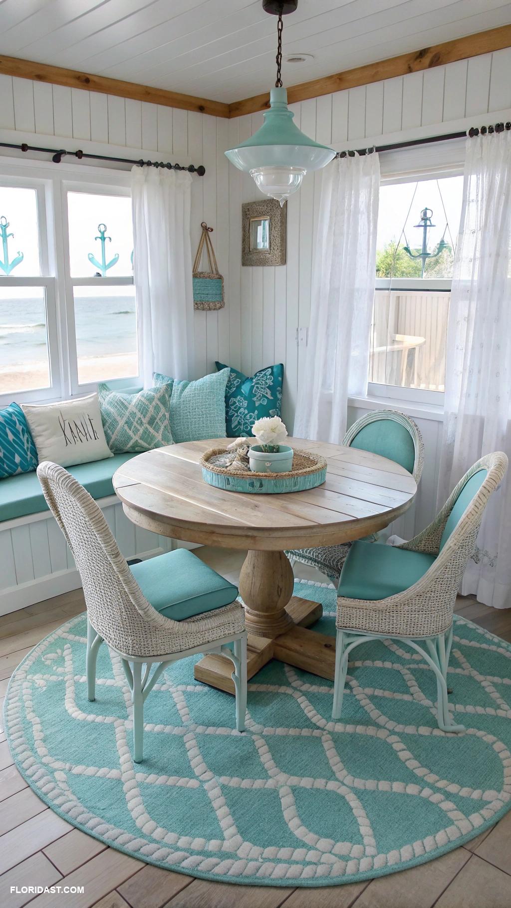 breakfast nook ideas Cool blue tones inspired by the ocean
