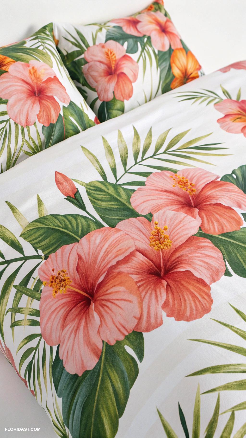 coastal bedding ideas Tropical floral prints for a vibrant touch