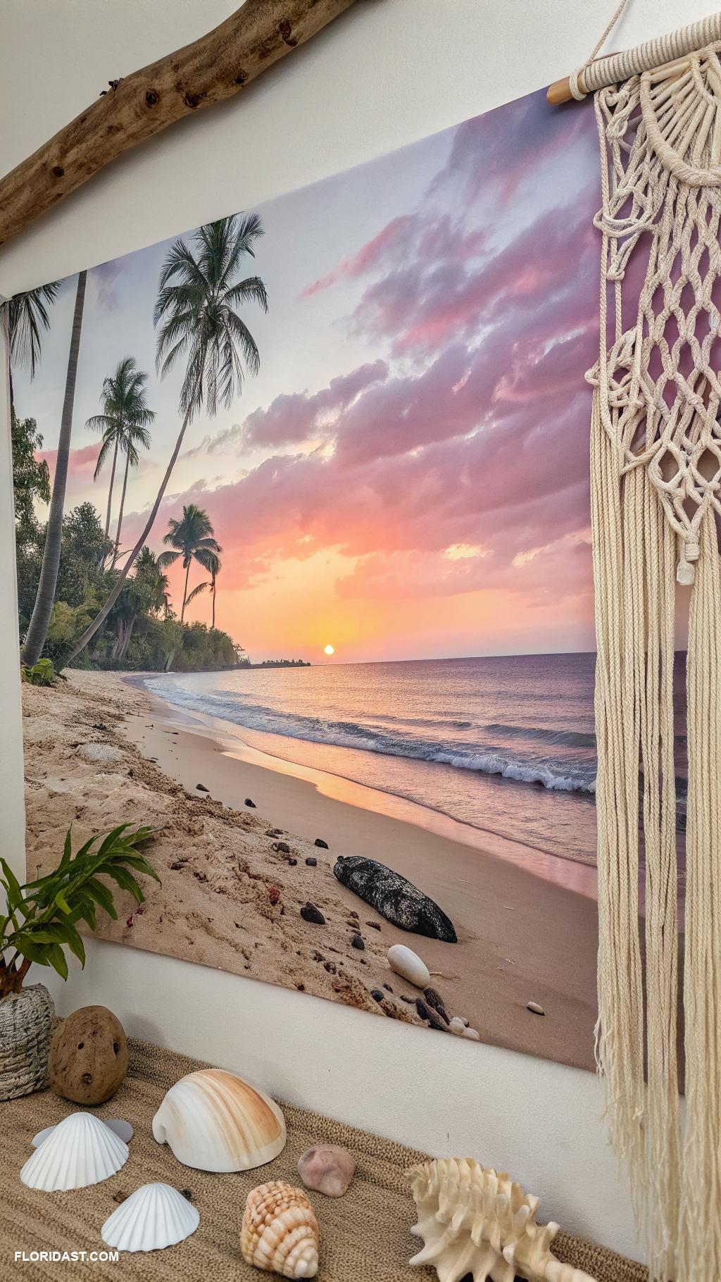 coastal boho living room ideas Coastal inspired wall art and prints