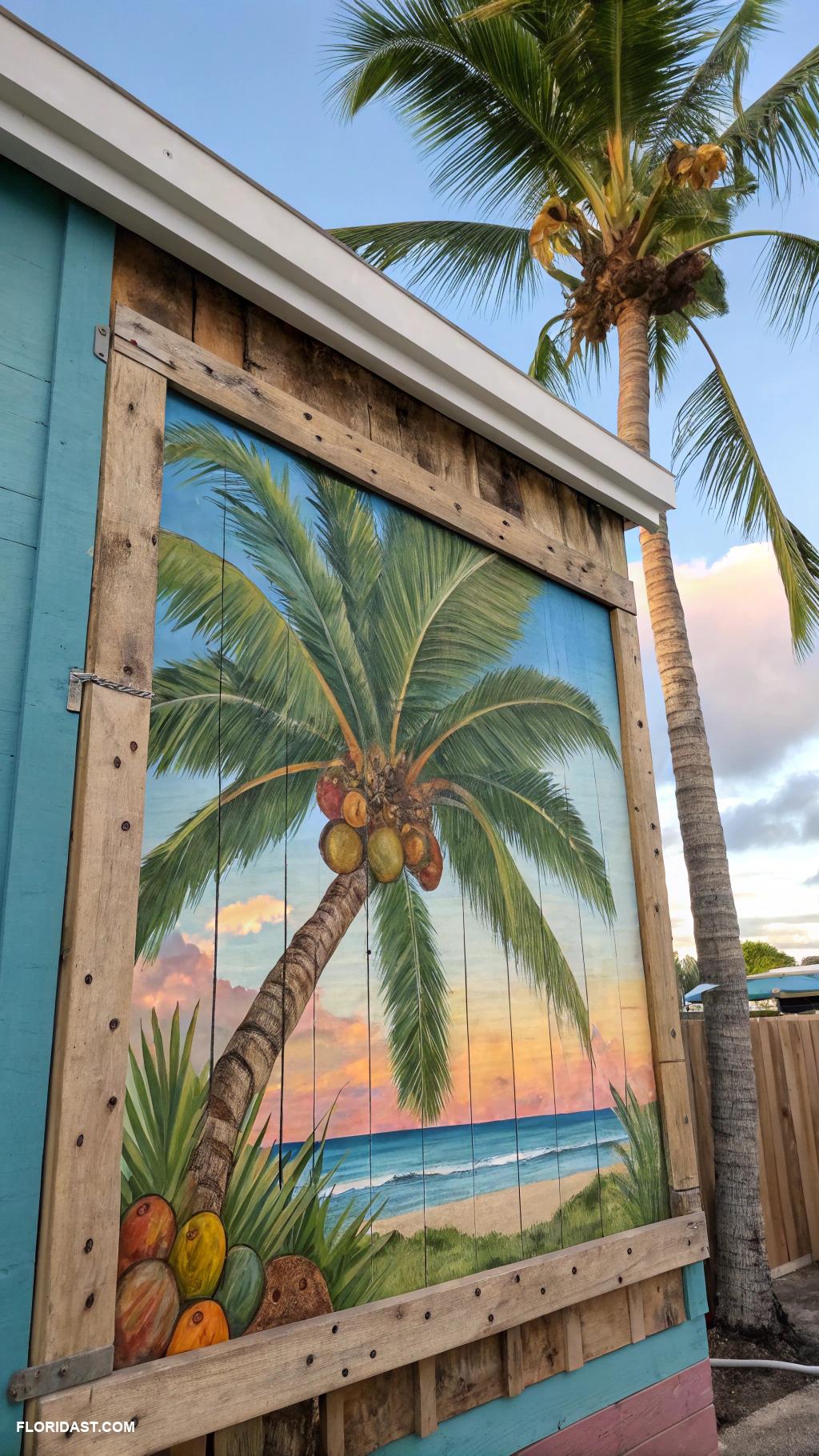 island bedroom ideas Coconut themed wall art