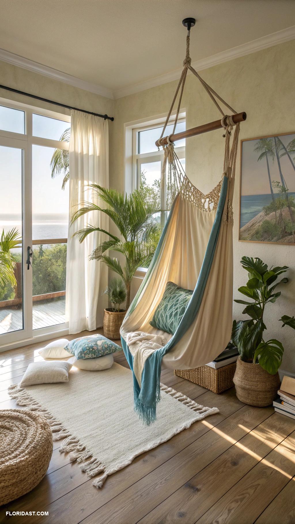 island bedroom ideas Hammock chair in the corner