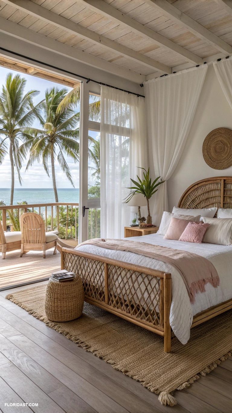 island bedroom ideas Rattan furniture for a coastal vibe